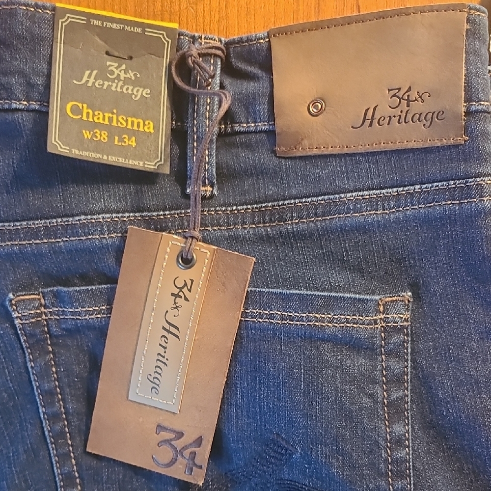 34 Heritage Charisma Relaxed Straight Jeans In Dark Cashmere 38W/34L
